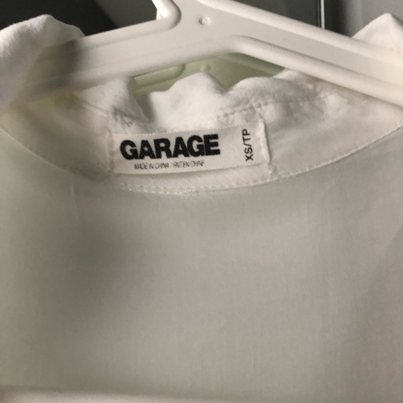 White Tie Up Garage Button Up - Picture 3 of 3